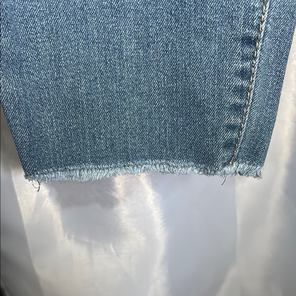 Classic Blue Distressed Ankle Jeans - Picture 2 of 15